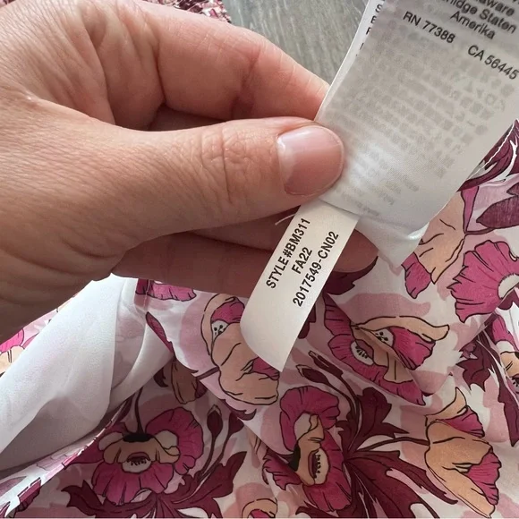 NWT J.Crew Liberty fabric smock waist midi dress butterfield‎ floral print - Picture 9 of 10